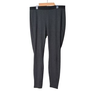 Eileen‎ Fisher Ponte Knit Herringbone Ankle Pant Grey Black Size Small